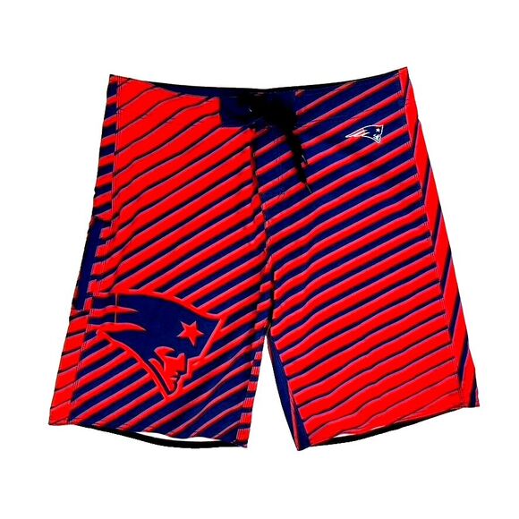 New‎ England Patriots NFL Team Apparel Blue Bathing Suit Adult Sz 38 11" Inseam - Picture 1 of 12